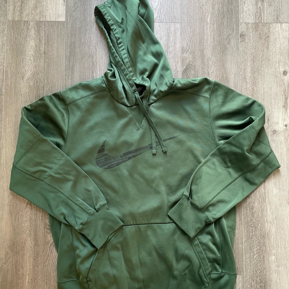 Nike Men's Olive Green Pullover Hoodie